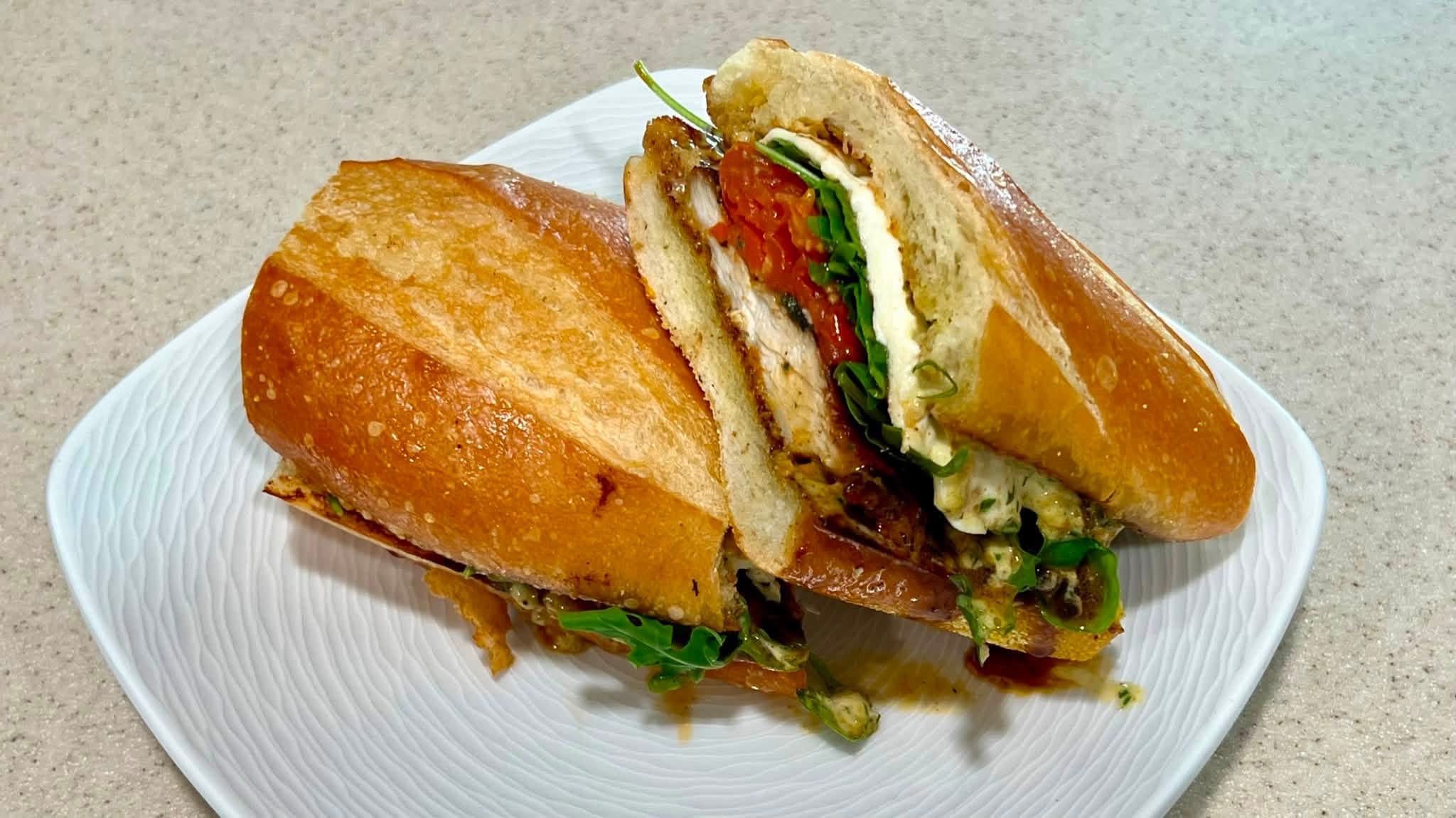 Chicken Pesto Caprese Sandwich