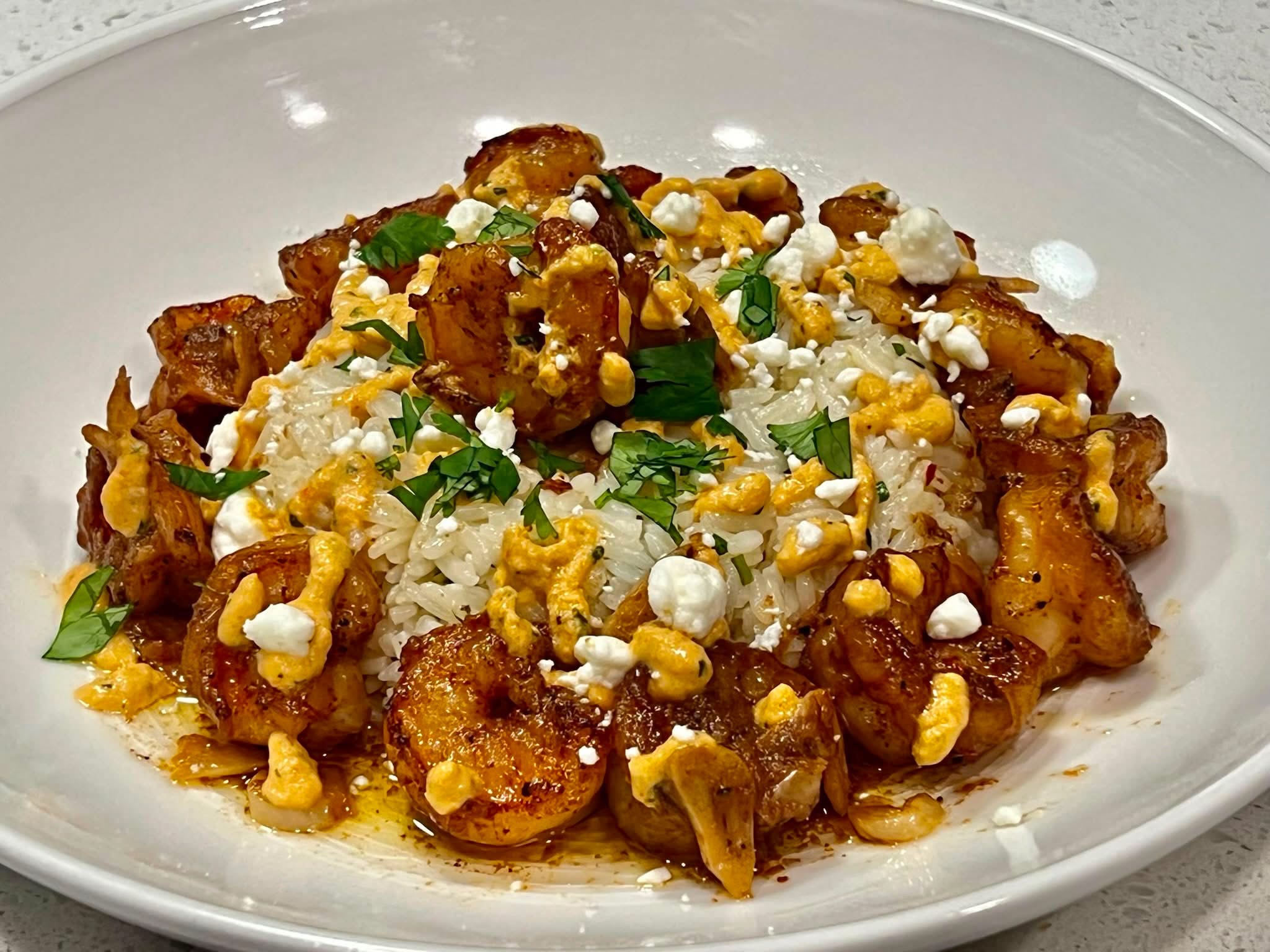 Crispy Gnocchi with Corn, Mushrooms & Feta