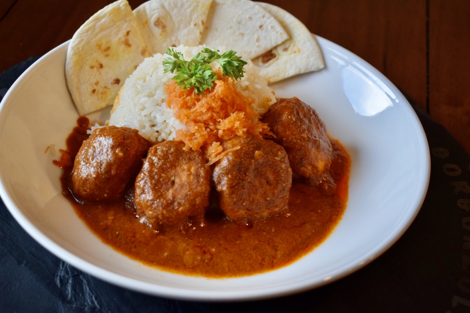 Albondigas in Smoky Red Chile Sauce